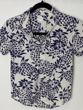 Crewcuts Like New Boys Tropical Pineapple Shirt Size 8